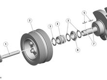 Lower pulley and damper are incorporated together as item #2.