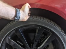 Post swap front wheel gap