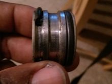 mine looked like this, I replace the complete seal but it was too narrow, and the correct thickness seal was missing a section. I wasted a gallon of antifreeze chasing this..lol