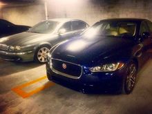 My newest addition:  2017 XE 3.5t .   Here you see my X-type and XE.