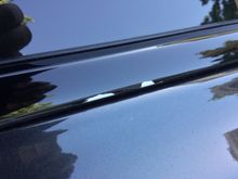 Flaking on passenger rear sidelight trim