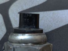 "Inside" face of the sensor and markings. 