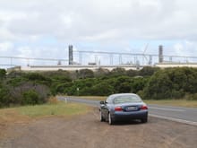 This isn't exactly the bush, but Australia is losing its manufacturing capability so rapidly that I thought I better include a picture of the car in front of the Portland Aluminium Smelter while it is still there to take a picture of!