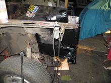 welds ground down a bit (only had the angle grinder ) seam sealed polyurethane and epoxy primed again.