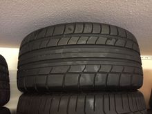 Cooper tire on top.  Rear PZero on bottom.