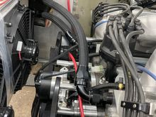 Upper radiator hoses one from each head
