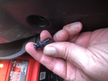 Rivet removed