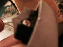 You see where I cracked it-that is the part that is supposed to go over the hook.