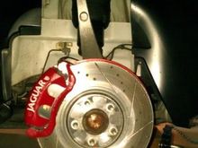 New Arnott Shock in place. Position top of shock with the brass fitting towards the front of vehicle.