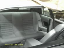 rear seat and arm rest panel , color changed from dark gray to light Dove gray