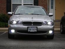Street level shot of Nav's HID upgrade.