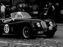 My brother in a historic race in Finland with our racer...