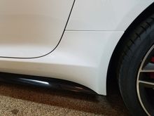 After: The new film is covering a much larger surface area following the lines of the panel for a cleaner look.