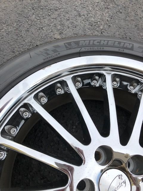 Wheels and Tires/Axles - 19" michelin pilot sport a/s 3 plus 245/40zr19y tires and coventry chrome rims - Used - All Years Jaguar XF - Douglassville, PA 19518, United States