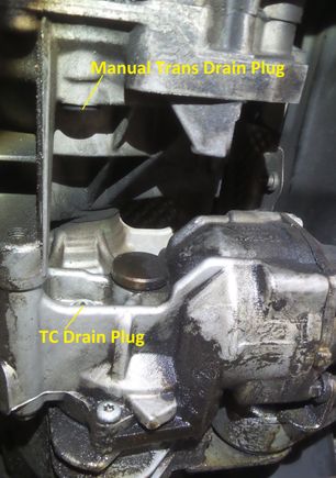 Manual 5 speed drain plug takes an 8 mm hex wrench