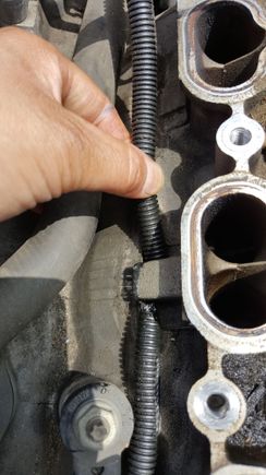 I picked up one end of this line, and it just detached from its melted self from engine