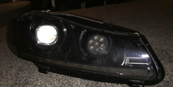 purchased a busted up headlight from a dismantler to play around with various modifications.