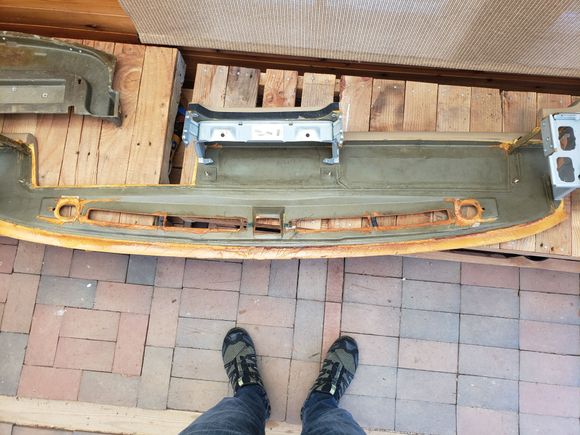 Bottom view of dash with duct removed and cleaned.