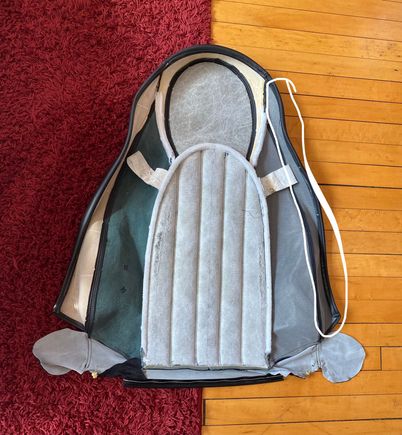 I circled the extra bit that’s leather on one side. 