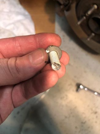 Stud fell out after grinding through