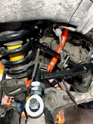 Adjustable wishbone XKR