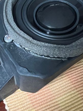 Remove small partial raised ring from around the tweeter case