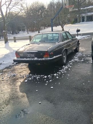 Let the fresh snow from last night do its thing fir 5 minutes....95% of gnk is gone