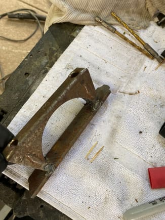 Final shaping, flattening tool, an old file cut down with 1/2 an exhaust clamp welded to it for a handle. 