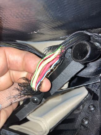 Once we were in there, the broken wire was easy to spot!