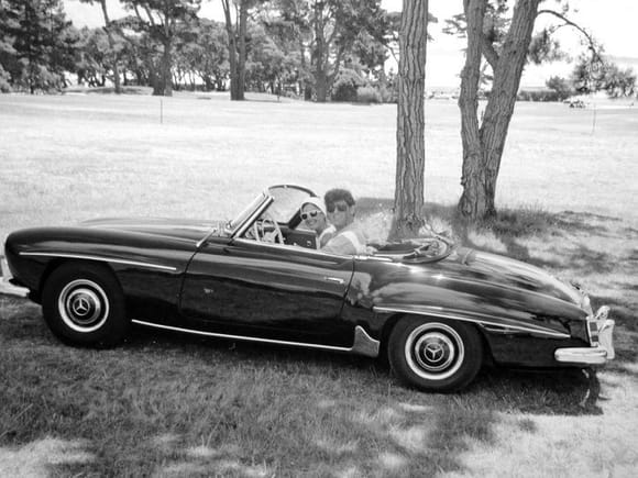 Pebble Beach event, 1961 190SL, one owner 66k mi. The wife also needs classics, dontcha' know...  (sold)