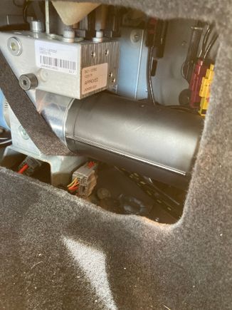 The access port in the trunk, RH side.