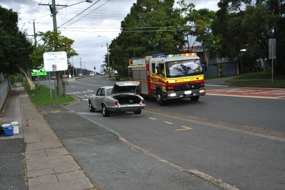 My new mates with their big red truck.