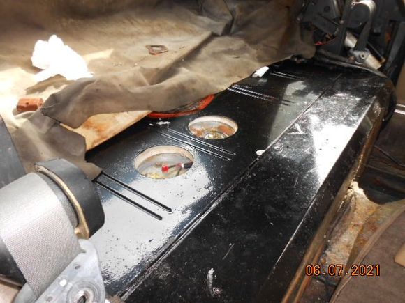 Refurbished tank reinstalled inside car