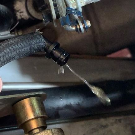 The old fluid that was spit out 