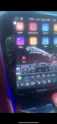 Jaguar XK Tesla Screen