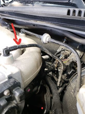 This is the part I’m looking for which is located on the top of my engine in my jag x type 03 2.5 with is going to the intake manifold 