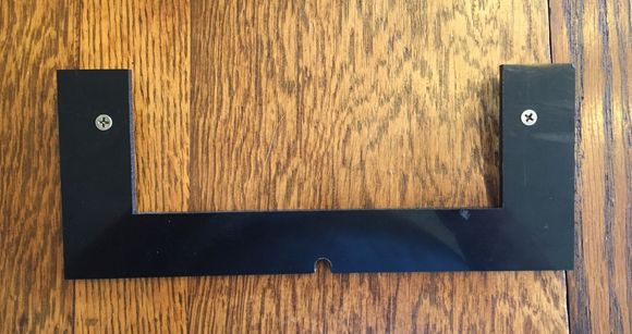 ABS frame with screws and cable notch, smooth window side where 3M tape will be affixed.