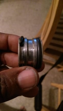 mine looked like this, I replace the complete seal but it was too narrow, and the correct thickness seal was missing a section. I wasted a gallon of antifreeze chasing this..lol