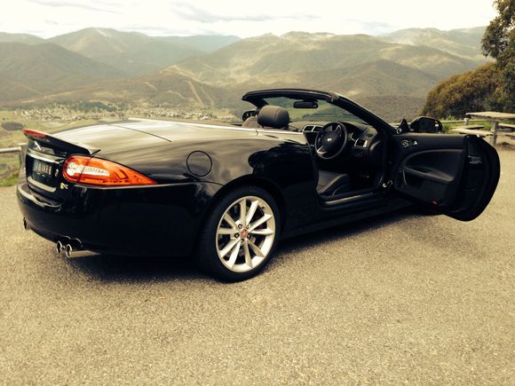 August 2014 XKR, made to order
Red Brake calipers
Red leather stitching
Black soft top
Dynamic exhaust