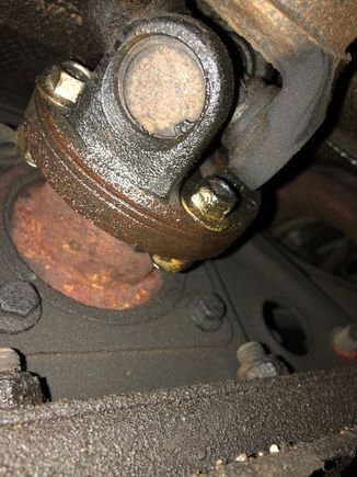 I'm curious if the pinion input seal was leaking, wouldnt the rusty portion afte of the driveshaft connection point be wet?