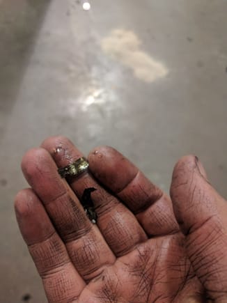 This was in the oil pickup pipe filter.
