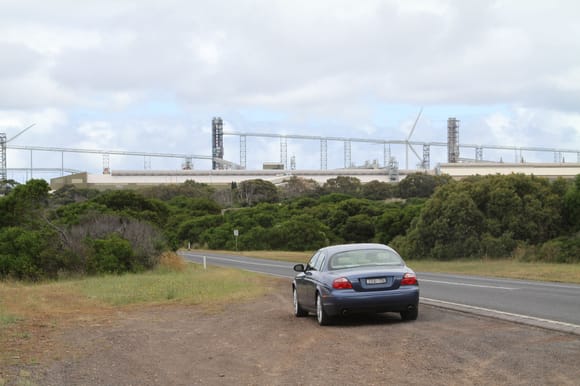 This isn't exactly the bush, but Australia is losing its manufacturing capability so rapidly that I thought I better include a picture of the car in front of the Portland Aluminium Smelter while it is still there to take a picture of!