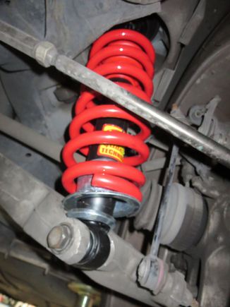 Right rear strut: The spring let go. Poor quality? Workmanship? Strutmasters will hear from me.