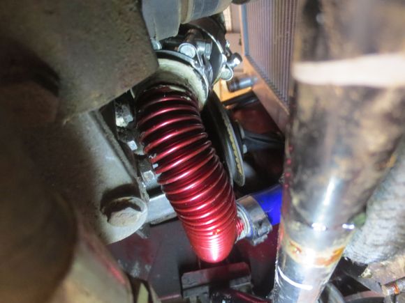 view from below: water pump inlet