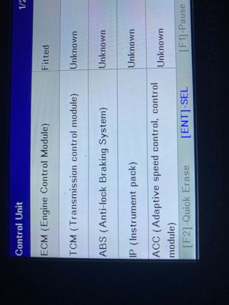 ECM won’t register with ignition on?