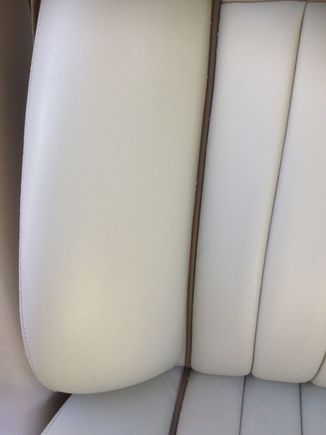 Passenger seat bolster detail.