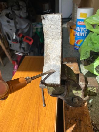 Here I'm using a small wood carving chisel to remove the corrosion, followed by some wet & dry and then cleaned and degreased with white spirit then Isopropyl Alcohol 99%