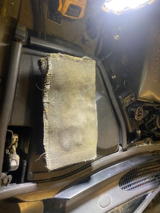 improvised matting before placement