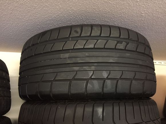 Cooper tire on top.  Rear PZero on bottom.