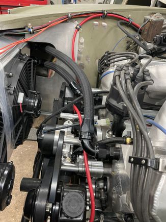 Upper radiator hoses one from each head